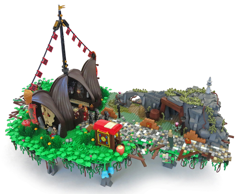 Illustration for article titled 49 square feet of beautiful Lego Bastionesque building